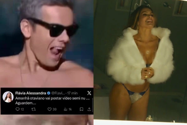 Otaviano Costa 'vaza' vídeo seminu em resposta a cena de Flávia Alessandra em novela