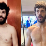 De cueca, Diogo Defante mostra antes e depois do corpo e desabafa sobre retirada de tumor