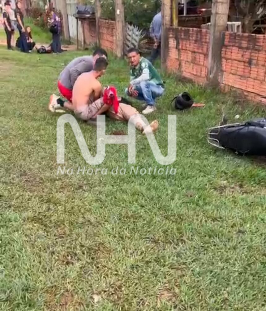 Colisão entre carro e moto deixa jovem com pé amputado na Vila Acre, em Rio Branco