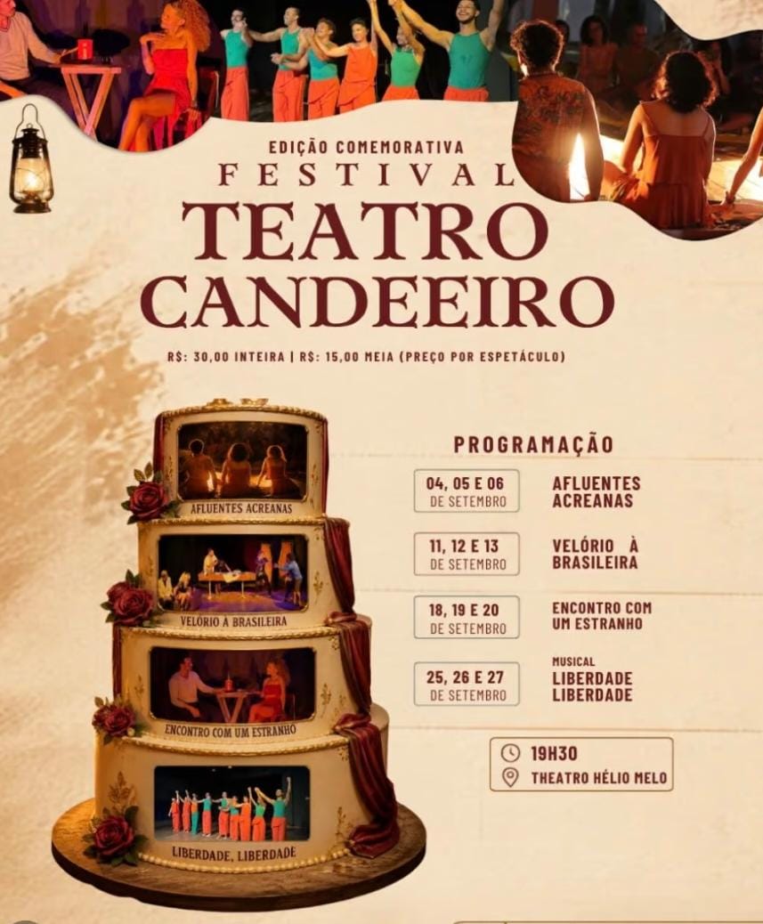 Coletivo Teatro Candeeiro celebra 10 anos com festival de quatro espetáculos em Rio Branco Coletivo Teatro Candeeiro celebra 10 anos com festival de quatro espetáculos em Rio Branco