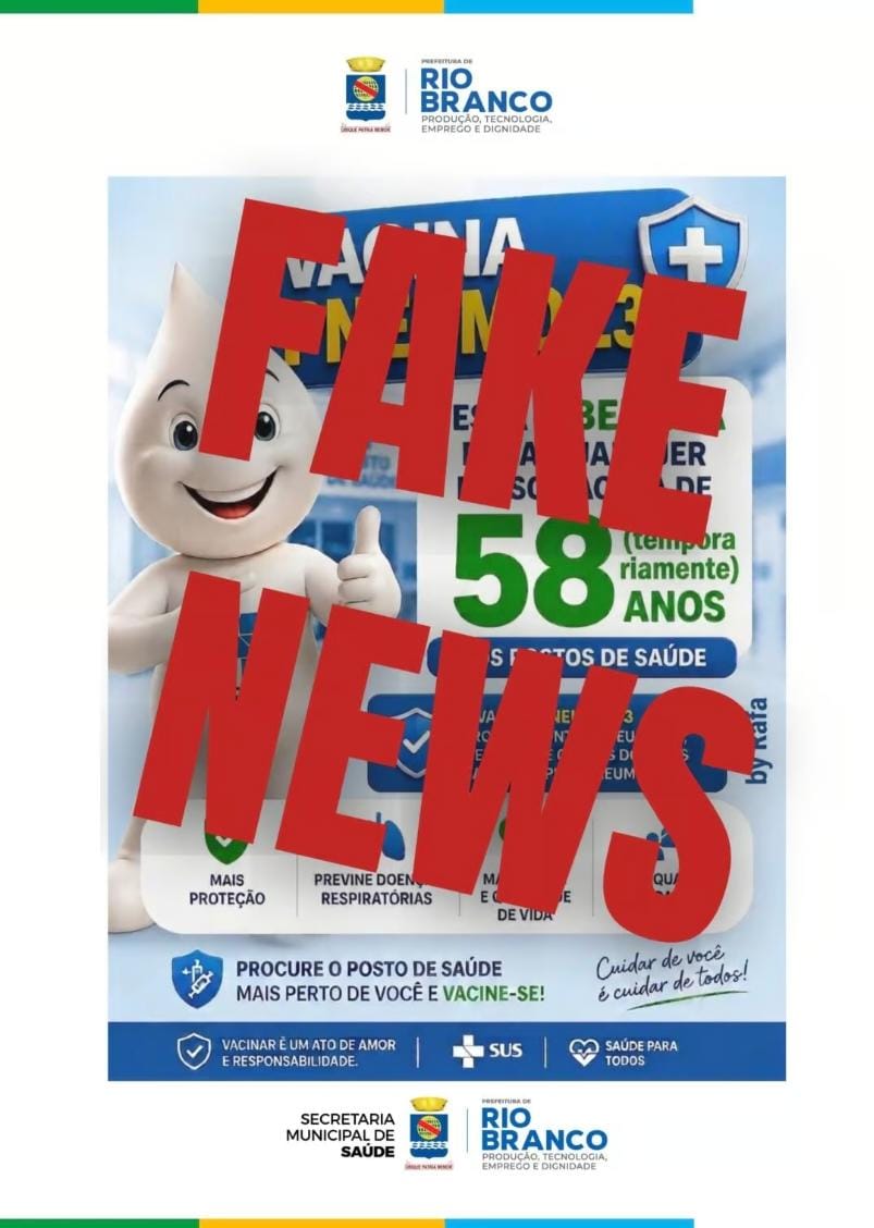 Prefeitura alerta: informação sobre vacina Pneumo 23 para maiores de 58 anos é falsa