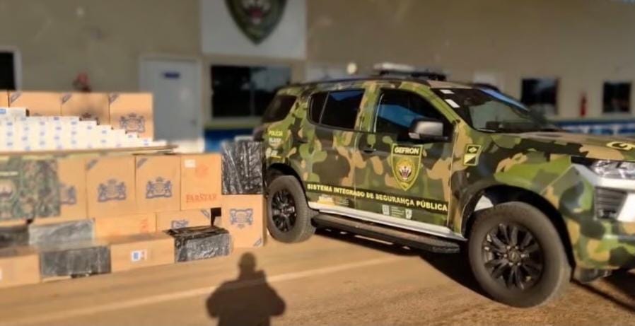 Gefron apreende 19 mil maços de cigarros contrabandeados da Bolívia em Plácido de Castro