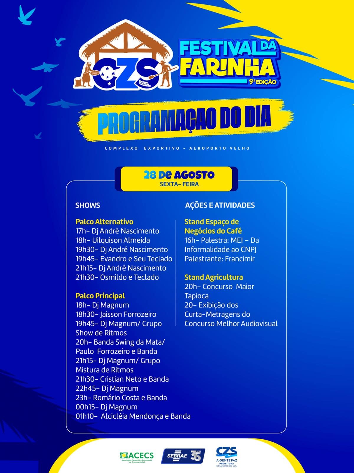 Concurso da Maior Tapioca com prêmio de R$ 2 mil é destaque desta sexta no Festival da Farinha em Cruzeiro do Sul