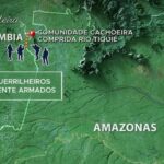 Comunidades indígenas denunciam presença de centenas de homens armados na fronteira com a Colômbia no Amazonas Comunidades indígenas denunciam presença de centenas de homens armados na fronteira com a Colômbia no Amazonas
