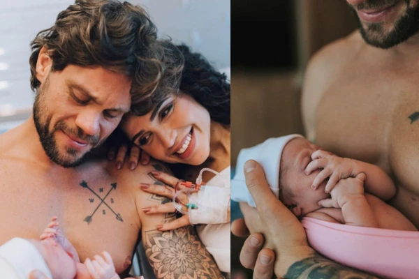 Ex-BBBs Breno Simões e Paula Amorim anunciam nascimento da filha Marina