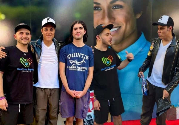 'Pensa como eu tô!': Cover brasileiro de Michael Jackson, Rodrigo Teaser conhece os filhos do cantor