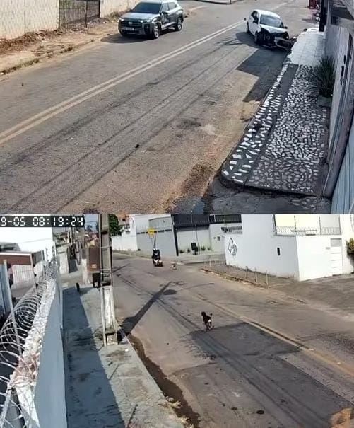 Colisão registrada em câmera após carro avançar preferencial no bairro Morada do Sol, em Rio Branco Colisão registrada em câmera após carro avançar preferencial no bairro Morada do Sol, em Rio Branco
