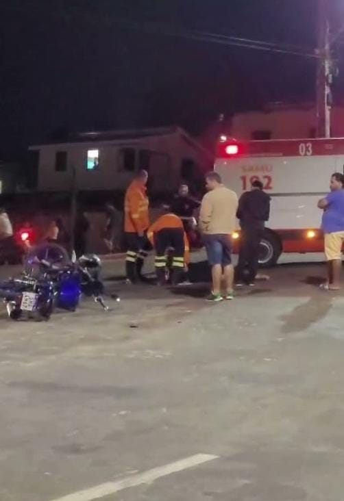 Batida entre carro e motocicleta deixa vítima ferida no sul do Acre