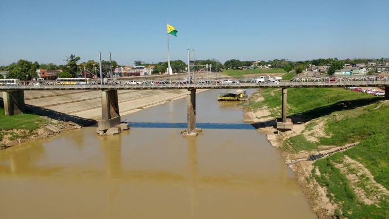 Rio Acre recua para 1,64 m em Rio Branco e segue longe de cotas de alerta