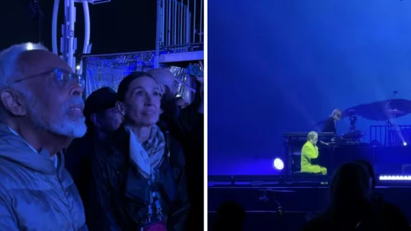 Gilberto Gil vai para o meio do público assistir ao show de Elton John e é tietado pelo astro em seguida: 'Você é uma lenda' Gilberto Gil vai para o meio do público assistir ao show de Elton John e é tietado pelo astro em seguida: 'Você é uma lenda'