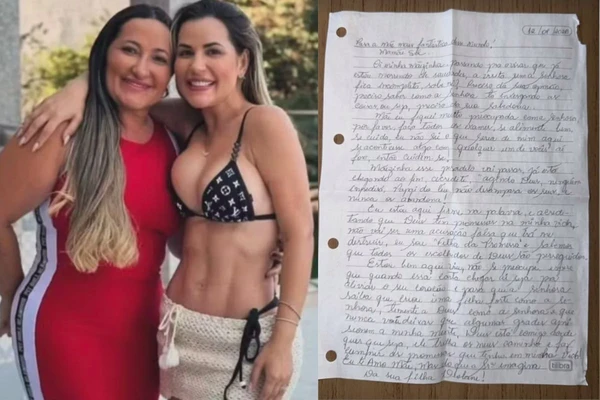 Deolane Bezerra escreve carta para a mãe da prisão e faz desabafo: ‘Sou Filha da Promessa’