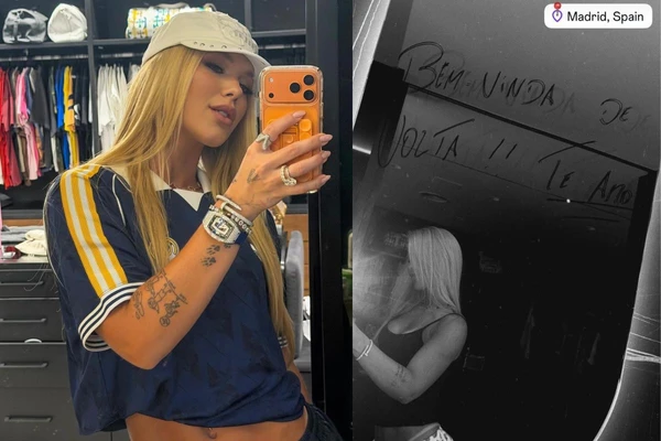 Vini Jr. surpreende Virginia Fonseca com recado romântico em espelho após influenciadora chegar em Madri