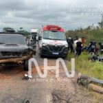 Falha na sinalização de trecho em obras provoca colisão frontal entre moto de luxo e caminhonete na BR-364, no Acre Falha na sinalização de trecho em obras provoca colisão frontal entre moto de luxo e caminhonete na BR-364, no Acre