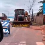 Trator terceirizado do Saerb é flagrado com nome 