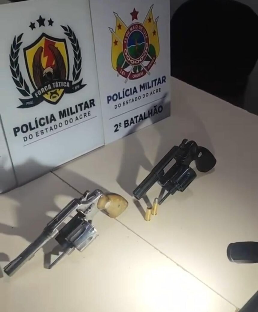 Força Tática prende suspeito com revólver e apreende segunda arma em Rio Branco Força Tática prende suspeito com revólver e apreende segunda arma em Rio Branco