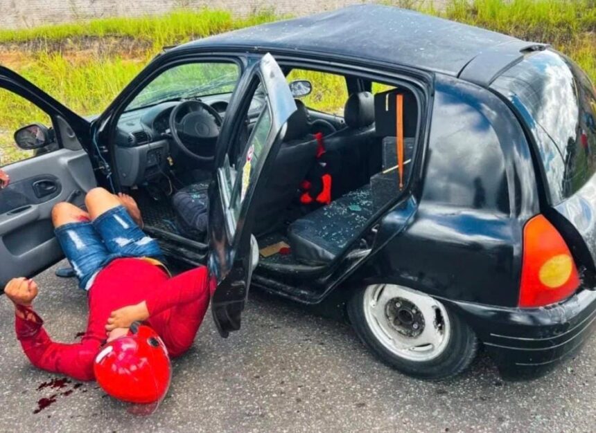 Acidente na AC-405 deixa recém-nascido e mais duas crianças feridas em Cruzeiro do Sul