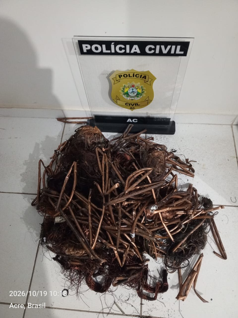 Polícia Civil prende receptador e recupera cobre furtado em Cruzeiro do Sul