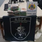 BOPE apreende mais de 7 quilos de skank escondidos em sacos de farinha em Rio Branco BOPE apreende mais de 7 quilos de skank escondidos em sacos de farinha em Rio Branco