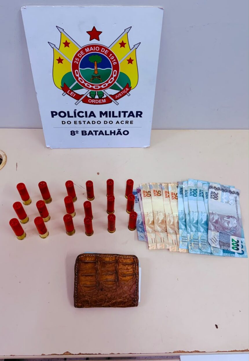 PMAC apreende 18 munições durante bloqueio policial na BR-364
