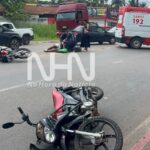 Colisão entre duas motocicletas deixa dois feridos na ladeira do Horto, em Rio Branco