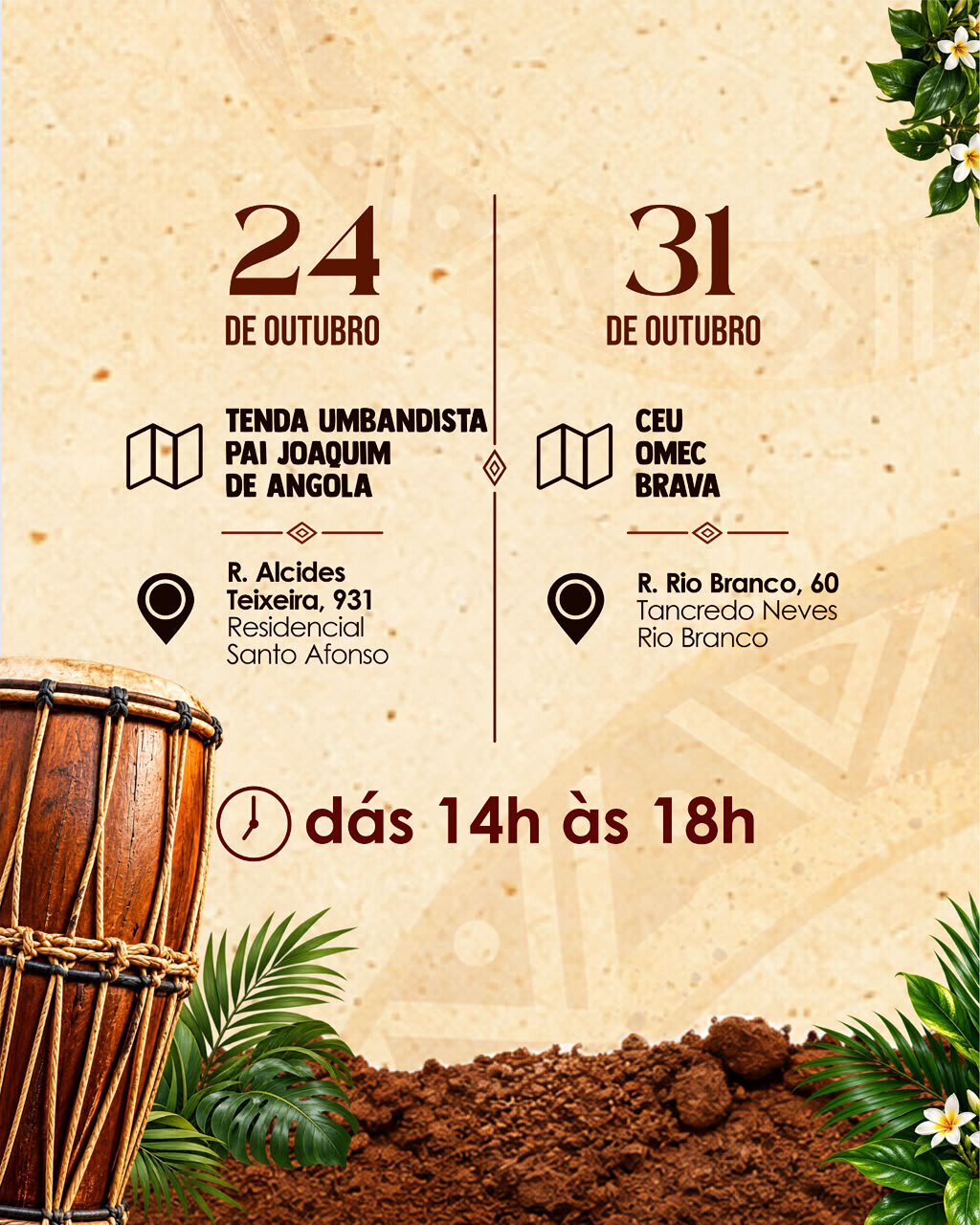 Pré-encontro Mulheres de Axé do Acre tem três datas abertas em Rio Branco