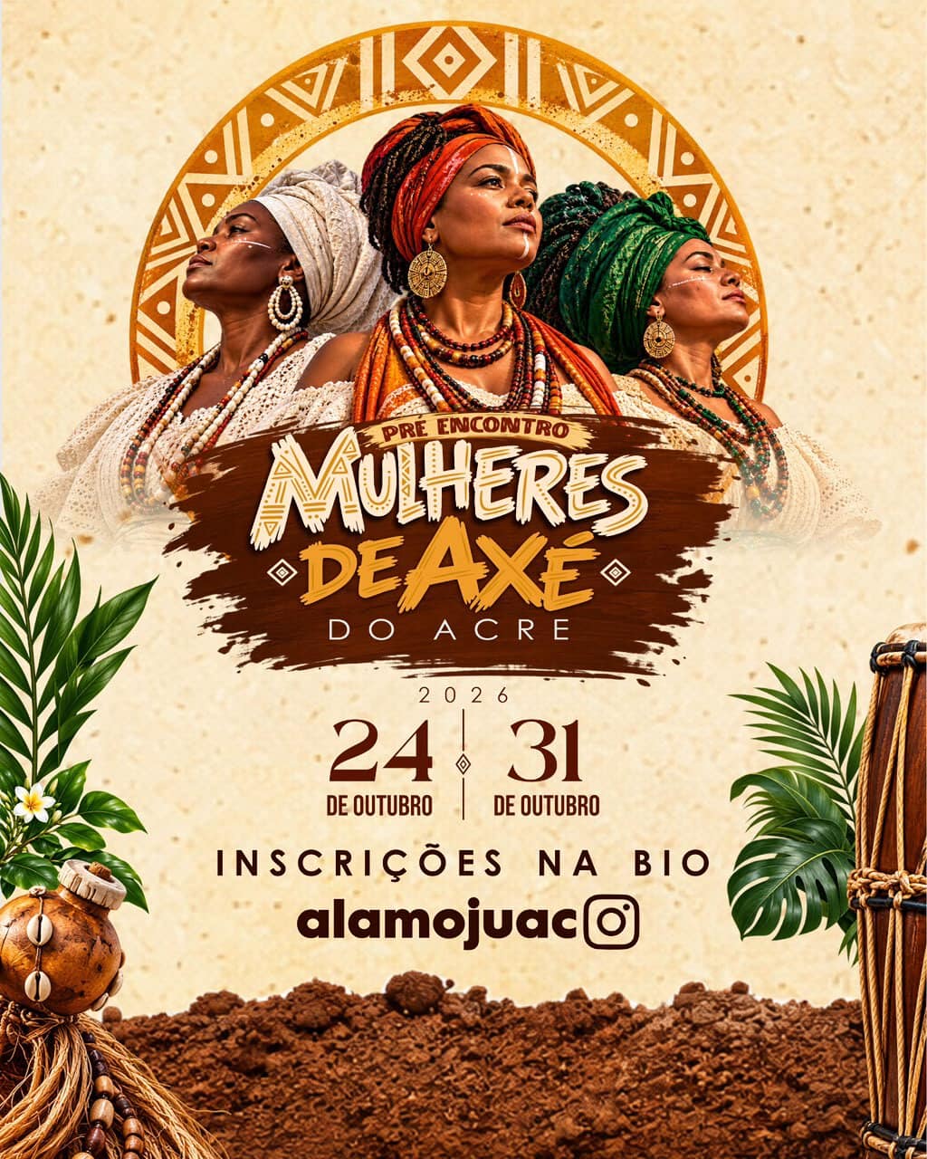 Pré-encontro Mulheres de Axé do Acre tem três datas abertas em Rio Branco