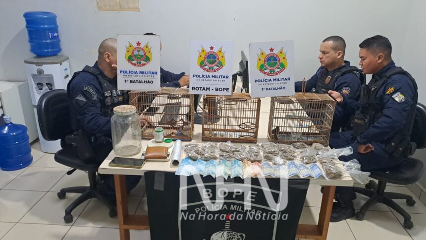 Ação da Força Tática e ROTAM termina com dois presos e 30 invólucros de skank apreendidos em Rio Branco