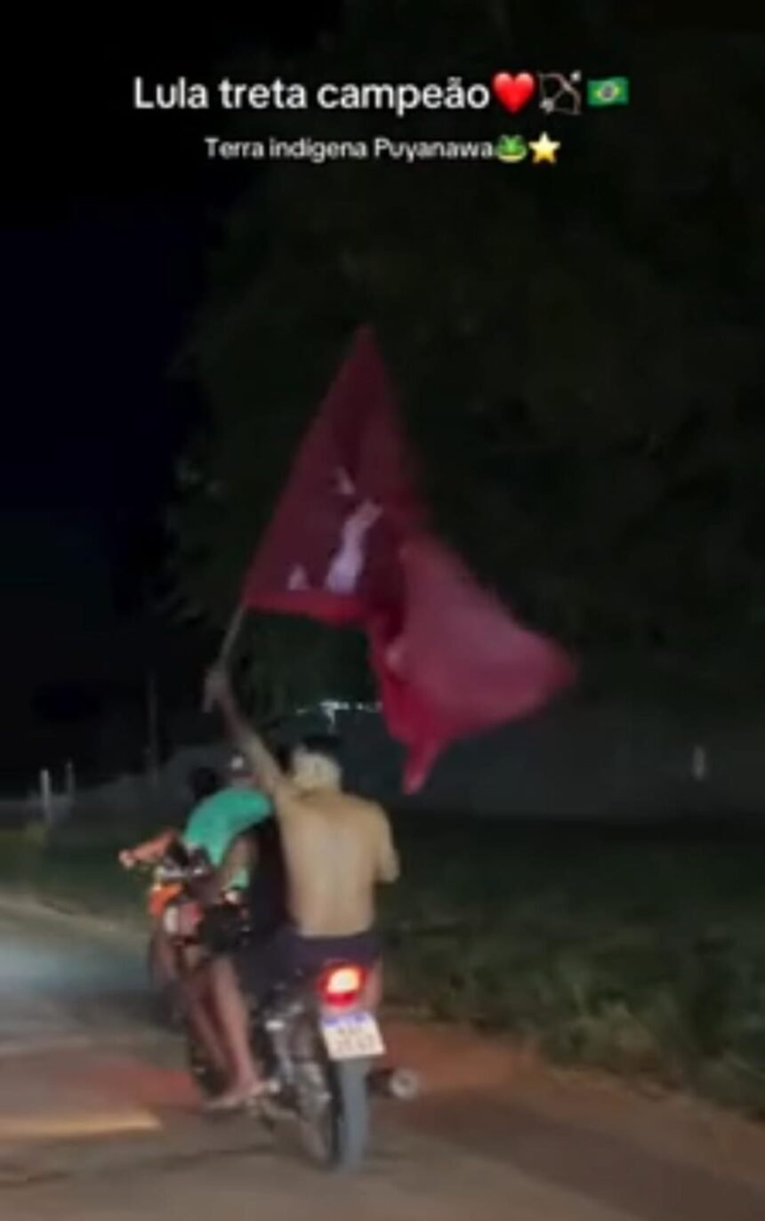 Terra Puyanawa celebra reeleição de Lula com carreata em Mâncio Lima