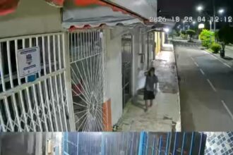 Câmeras flagram arrombamento de loja e furto de mercadorias na região central de Brasiléia