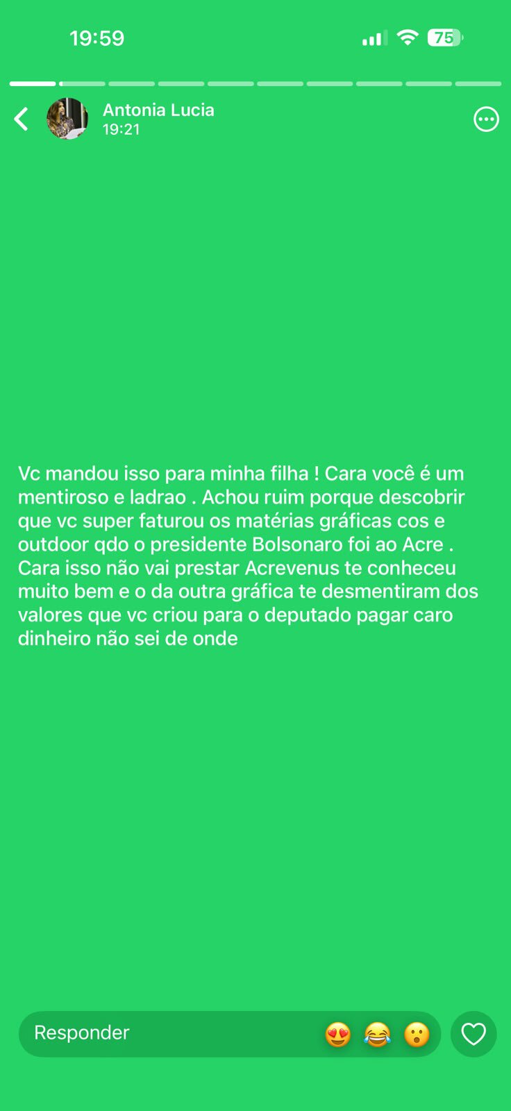 Deputada Antônia Lúcia acusa ex-diretor de TV em mensagens públicas e leva caso à PF Deputada Antônia Lúcia acusa ex-diretor de TV em mensagens públicas e leva caso à PF