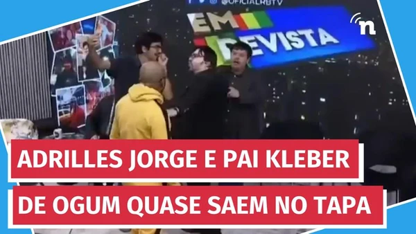 Ex-BBB Adrilles Jorge e Pai Kleber de Ogum quase saem no tapa durante debate político na TV: 'Bandido'