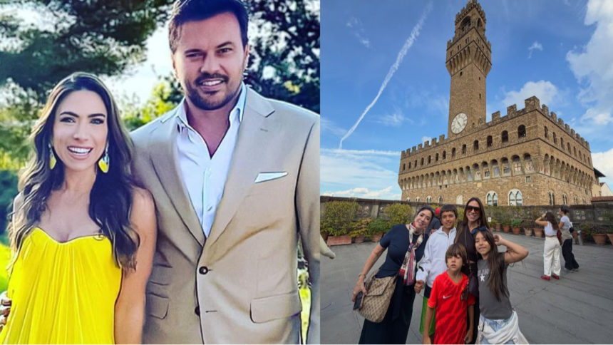 Sem aliança, Patrícia Abravanel viaja sem o marido e recebe apoio de fãs na web: 'Minha força'