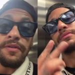 Neymar vai votar com camisa do Santos e faz gesto em suposta alusão a candidato