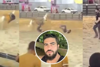 Henrique, dupla de Juliano, sofre queda de cavalo durante vaquejada Henrique, dupla de Juliano, sofre queda de cavalo durante vaquejada